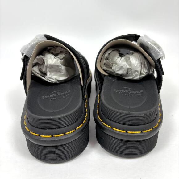 NwOpBx Dr Martens Myles Brando Sandals Slides Women US 6 Leather Buckle Platform - Picture 5 of 9